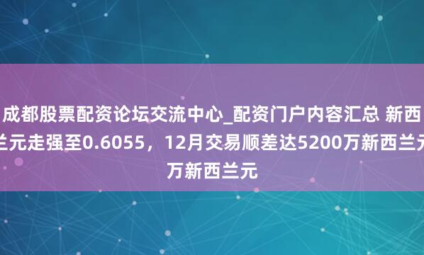 成都股票配资论坛交流中心_配资门户内容汇总 新西兰元走强至0.6055，12月交易顺差达5200万新西兰元